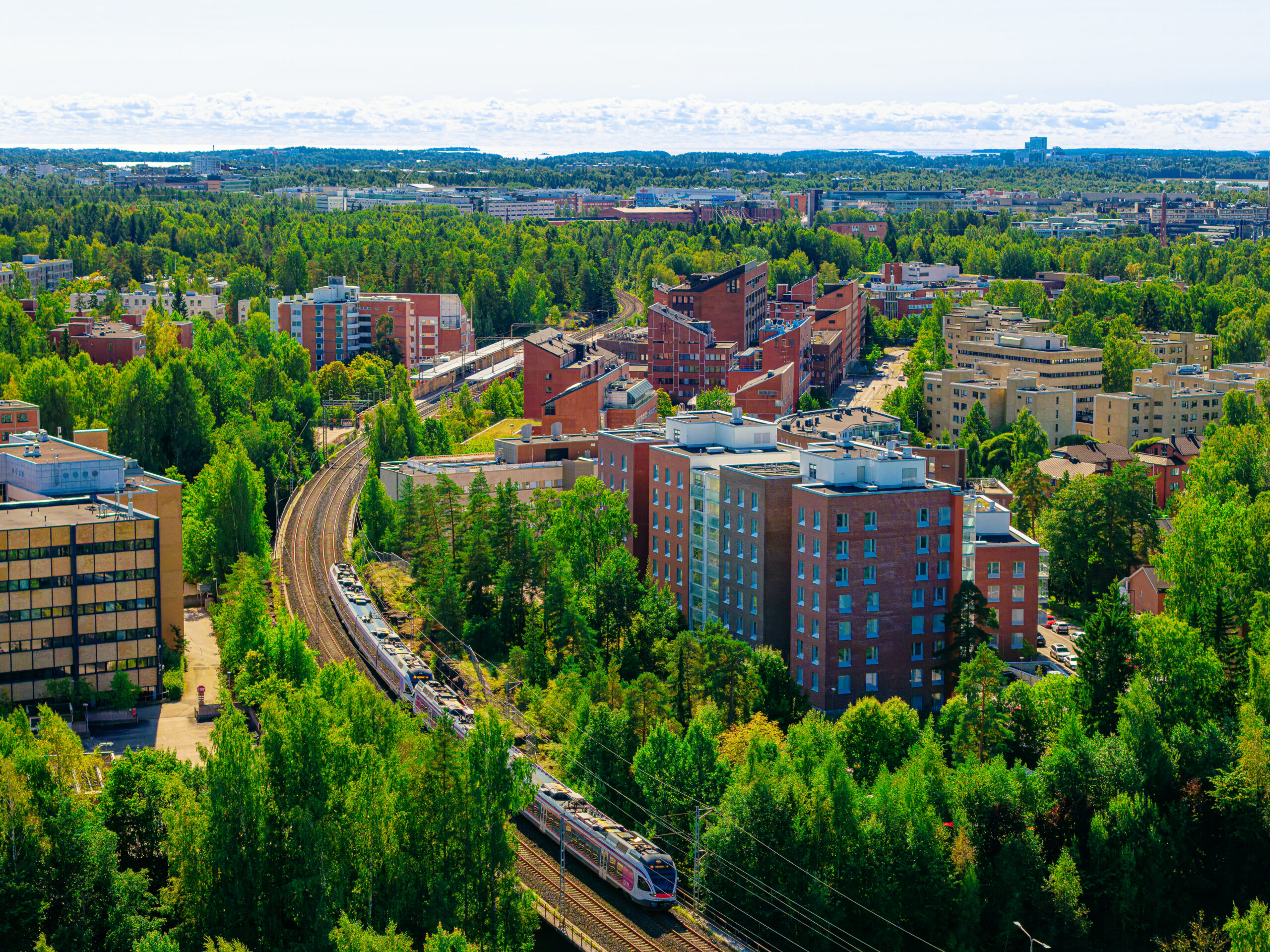 Helsingin Lassilan vehreää asuinympäristöä